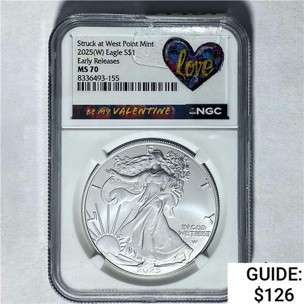 2025(W) Silver Eagle NGC MS 70