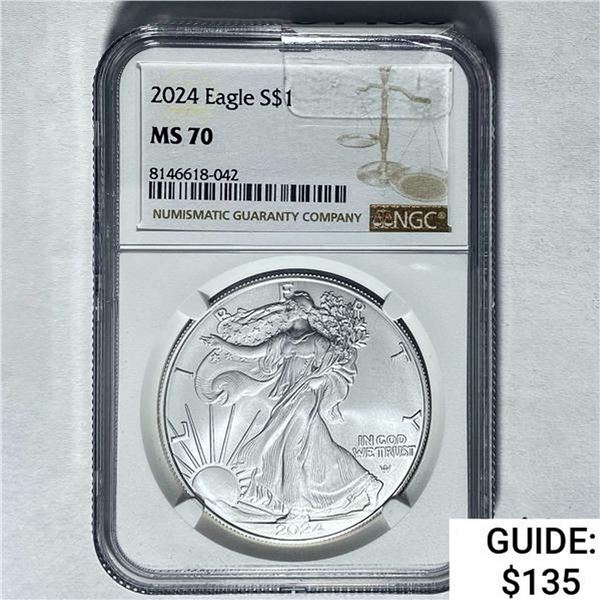 2024 Silver Eagle NGC MS 70