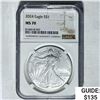 Image 1 : 2024 Silver Eagle NGC MS 70