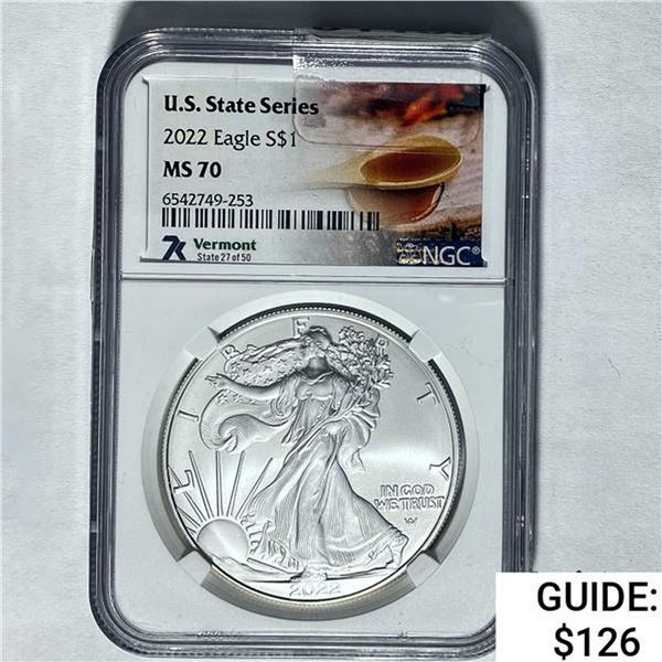 2022 Silver Eagle NGC MS 70