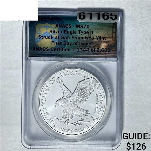 2021 Silver Eagle ANACS MS70
