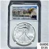Image 1 : 2021 Silver Eagle NGC MS70