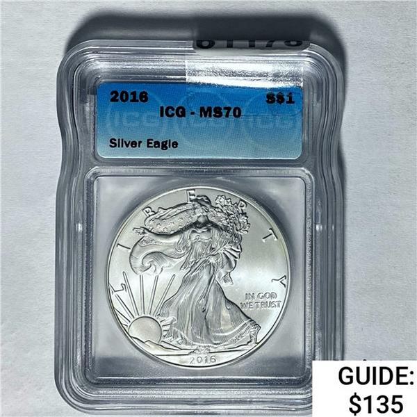 2016 Silver Eagle ICG MS70