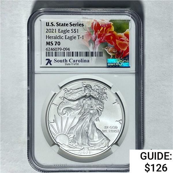2021 Silver Eagle NGC MS 70