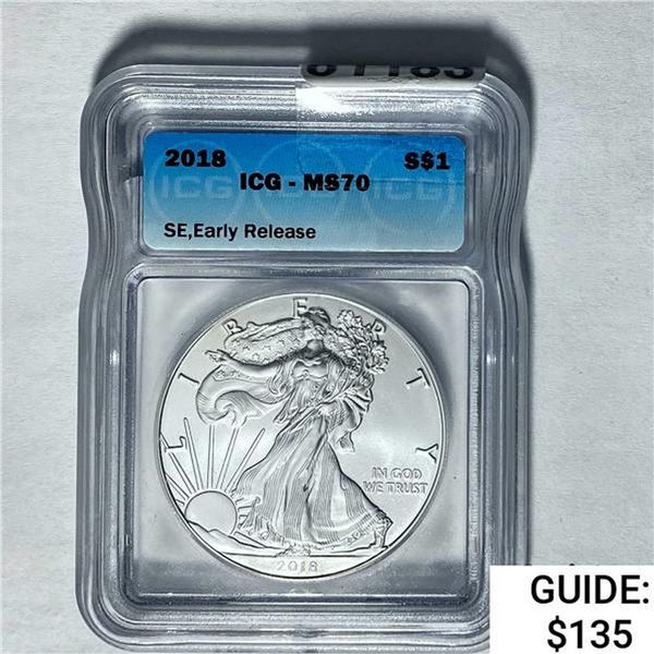 2018 Silver Eagle ICG MS70