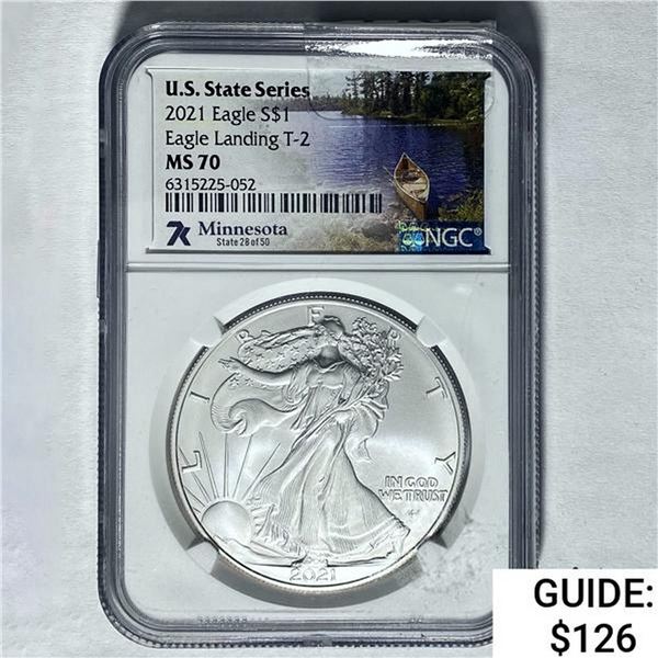 2021 Silver Eagle NGC MS 70