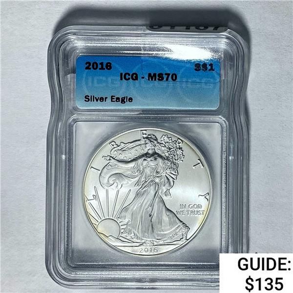 2016 Silver Eagle ICG MS70