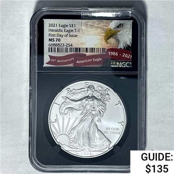 2021 Silver Eagle NGC MS 70