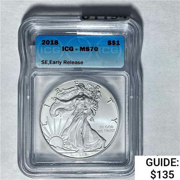 2018 Silver Eagle ICG MS70