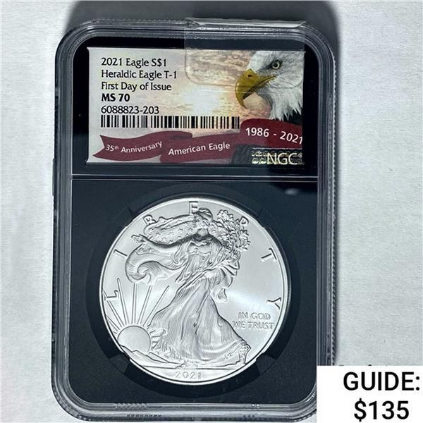 2021 Silver Eagle NGC MS 70