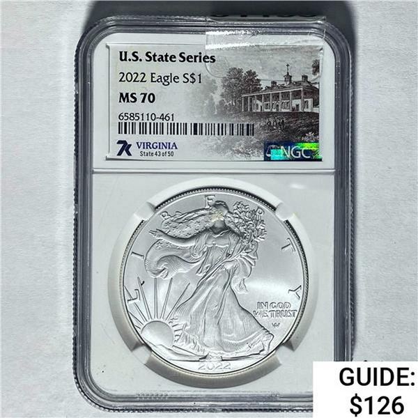2022 Silver Eagle NGC MS 70