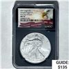 Image 1 : 2021 Silver Eagle NGC MS 70