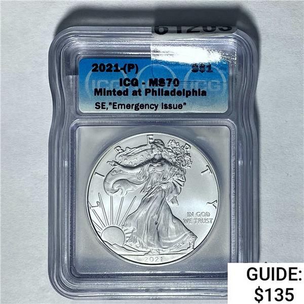 2021(P) Silver Eagle ICG MS70
