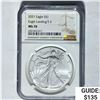 Image 1 : 2021 Eagle S$1 NGC MS 70 SILVER