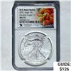 Image 1 : 2021 Eagle S$1 NGC MS 70 SILVER
