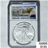 Image 1 : 2021 Silver Eagle NGC MS70