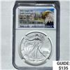 Image 1 : 2021 Silver Eagle NGC MS 70