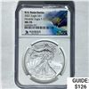 Image 1 : 2021 Silver Eagle NGC MS 70