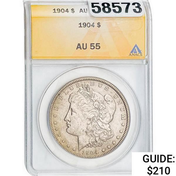 1904 Morgan Silver Dollar ANACS AU55