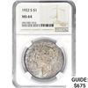 1922-S Silver Peace Dollar NCG MS64