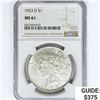 Image 1 : 1923-D Silver Peace Dollar NGC MS61