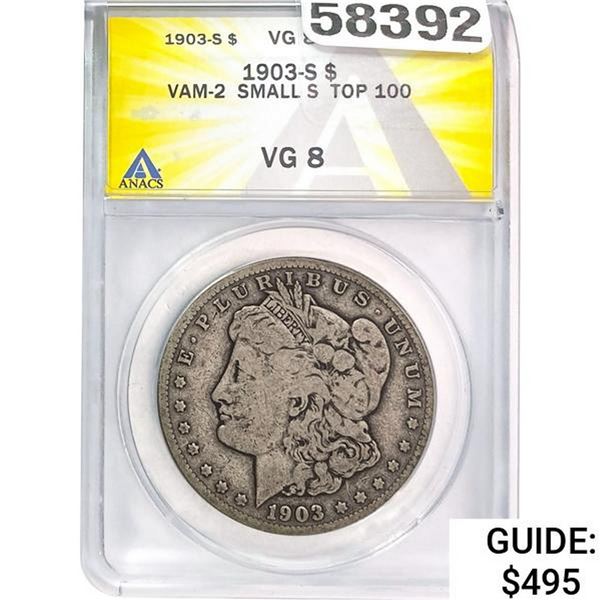 1903-S Small S Morgan Silver Dollar ANACS VG8