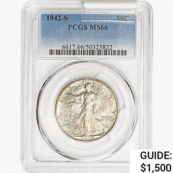 1942-S Standing Liberty Half Dollar PCGS MS66