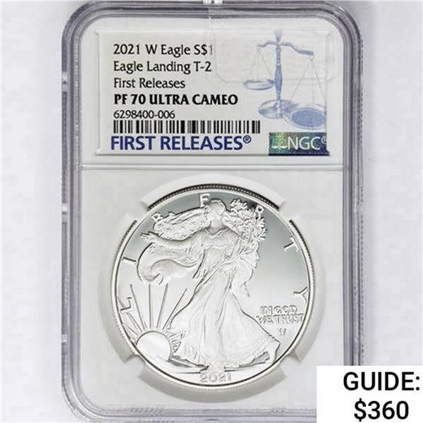2021-W Silver Eagle NGC PF70 UC, T-2