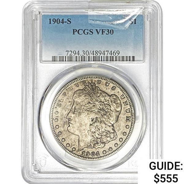 1904-S Morgan Silver Dollar PCGS VF30
