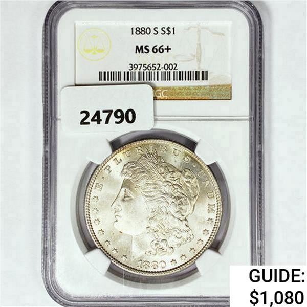 1880-S Morgan Silver Dollar NGC MS66+