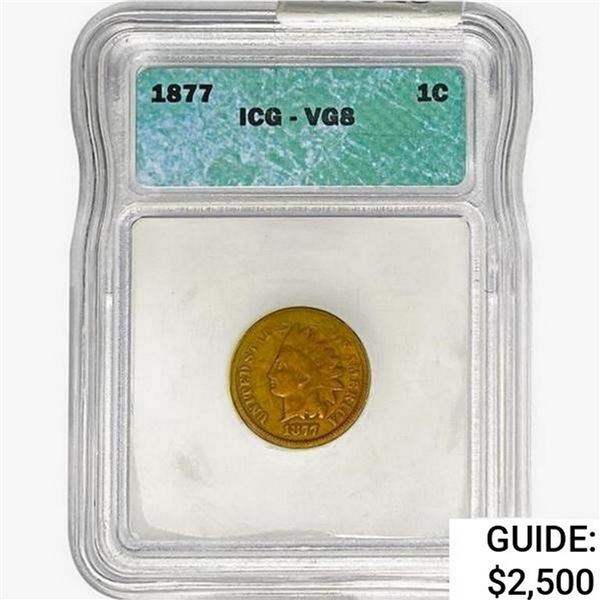 1877 Indian Head Cent ICG VG08