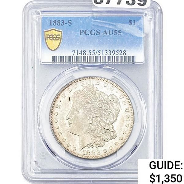 1883-S Morgan Silver Dollar PCGS AU55