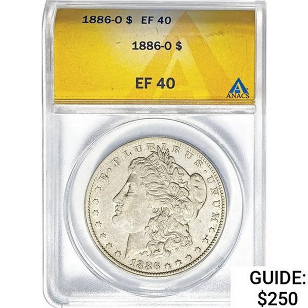 1886-O Morgan Silver Dollar ANACS EF40