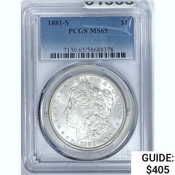 1881-S Morgan Dollar PCGS MS65 SILVER
