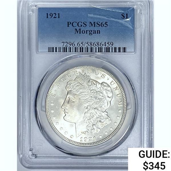 1921 Morgan Dollar PCGS MS65 SILVER
