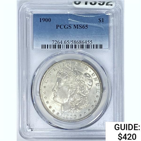 1900 Morgan Dollar PCGS MS65 SILVER