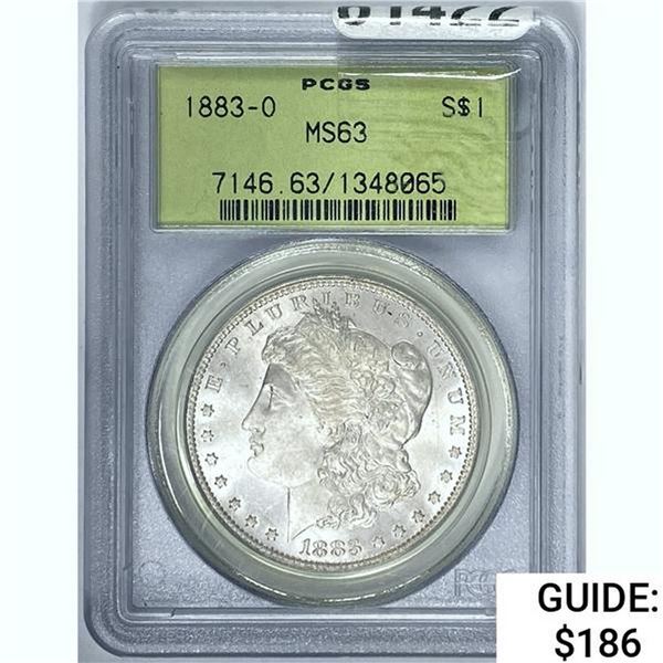 1883-O Morgan Dollar PCGS MS63 SILVER