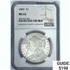 Image 1 : 1889 $1 Morgan Dollar NGC MS 63