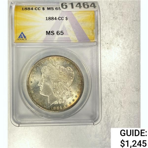 1884-CC Morgan Dollar ANACS MS 65