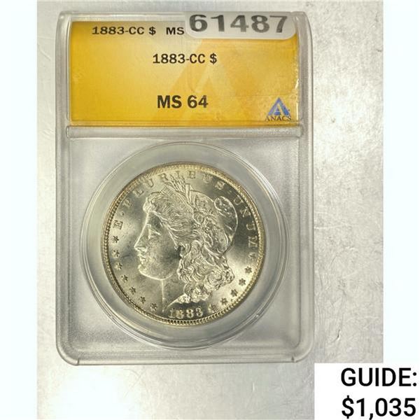 1883-CC Morgan Dollar ANACS MS 64