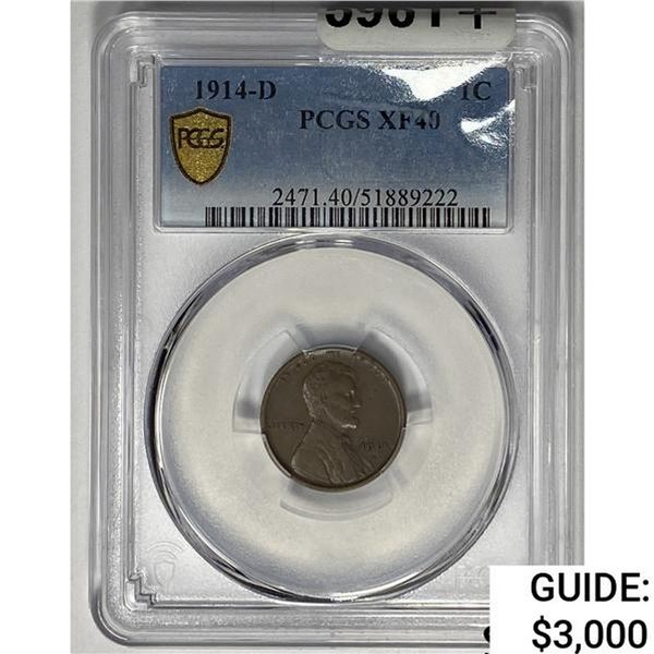 1914D Lincoln Memorial Cent PCGS XF40