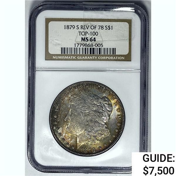 1879S REV. 78 Morgan Silver Dollar NGC MS64