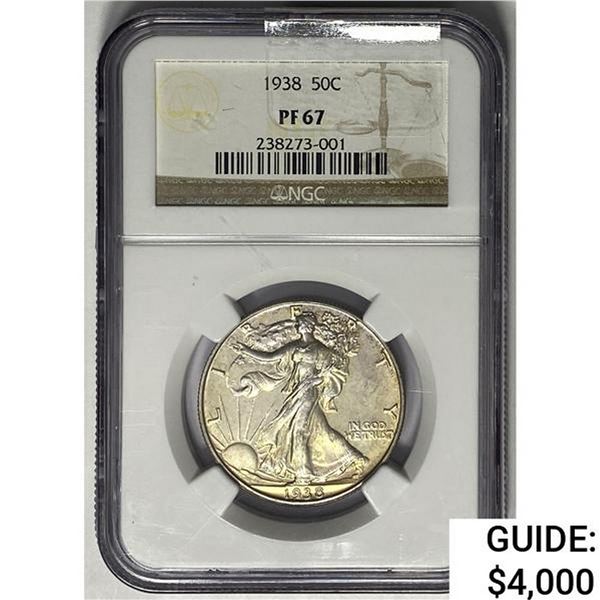 1938 Walking Liberty Half Dollar NGC PF67