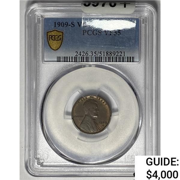 1909-S VDB Wheat Cent PCGS VF35
