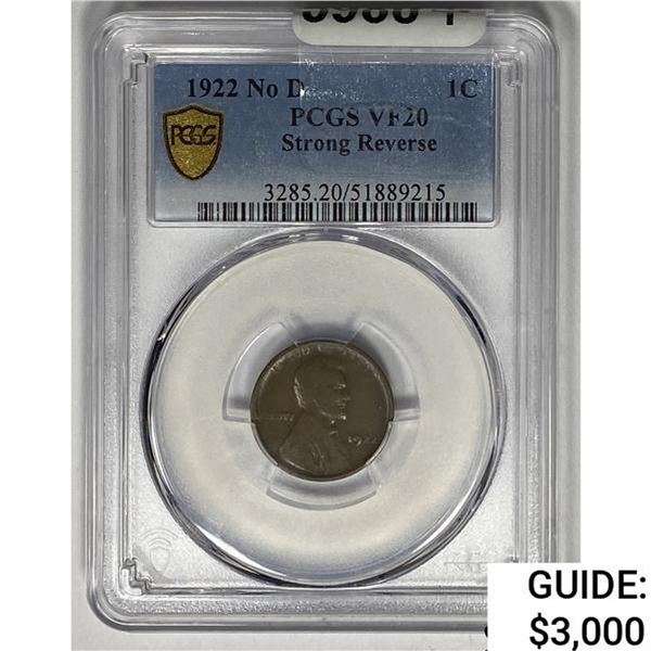 1922 Lincoln Memorial Cent PCGS VF20