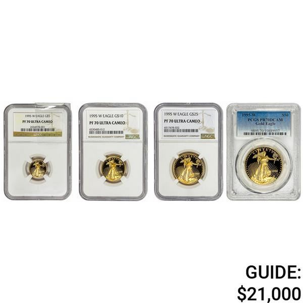 1995-W [4] $5-$50 American Gold Eagle 1/10-1OZ NGC/PCGS PF/PR70 ULTRA CAMEO