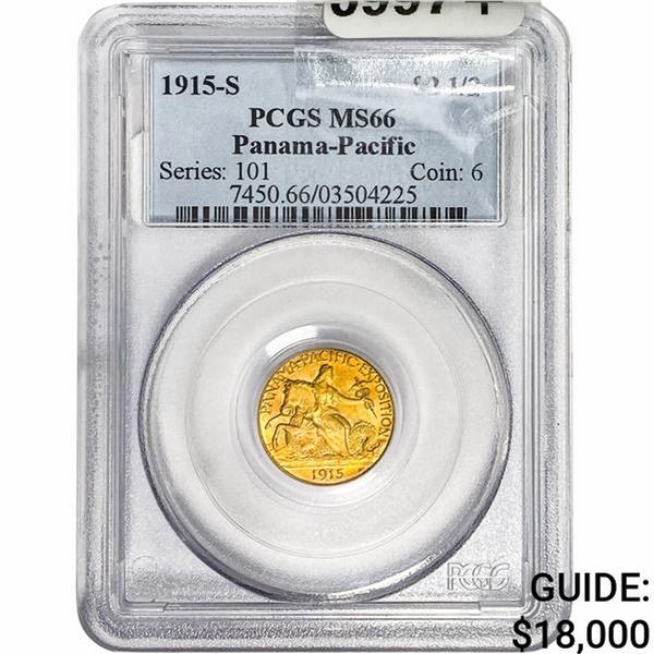 1915-S Pan-Pac $2.50 Gold Quarter Eagle PCGS MS66