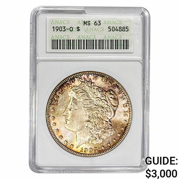 1903-O Morgan Silver Dollar ANACS MS63