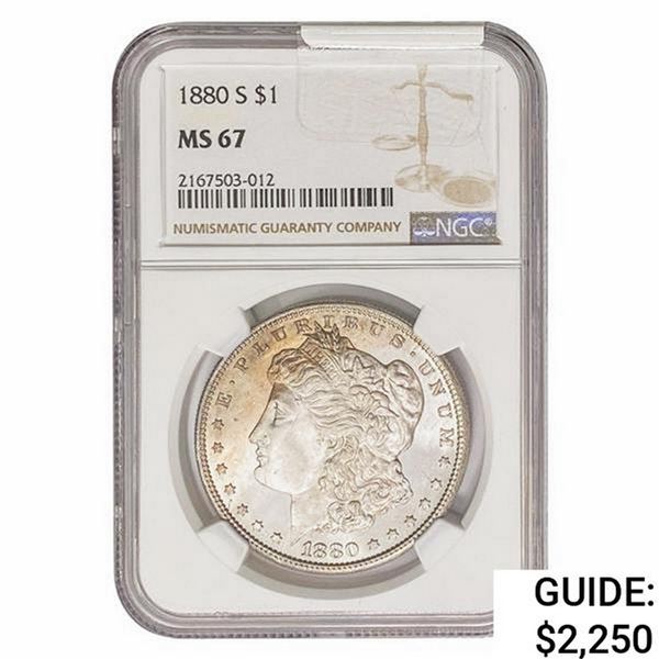 1880-S Morgan Silver Dollar NGC MS67