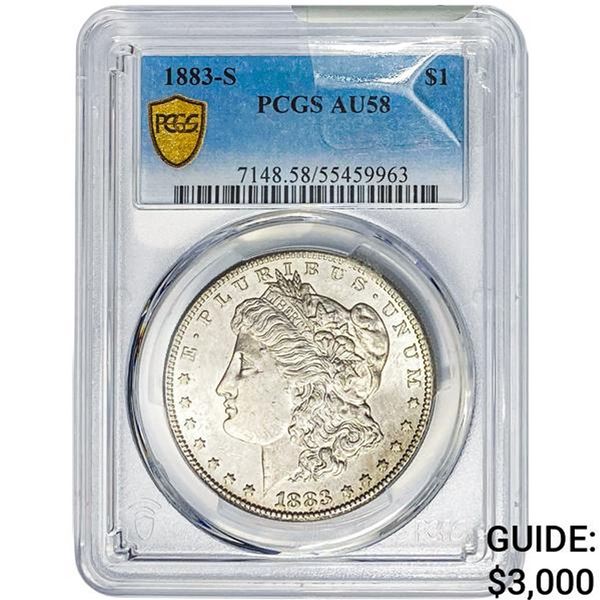 1883-S Morgan Silver Dollar PCGS AU58